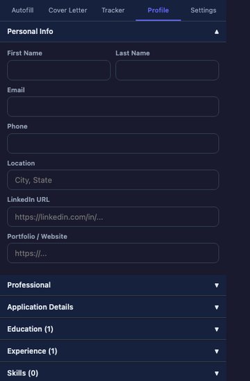 AI Job Autofill screenshot