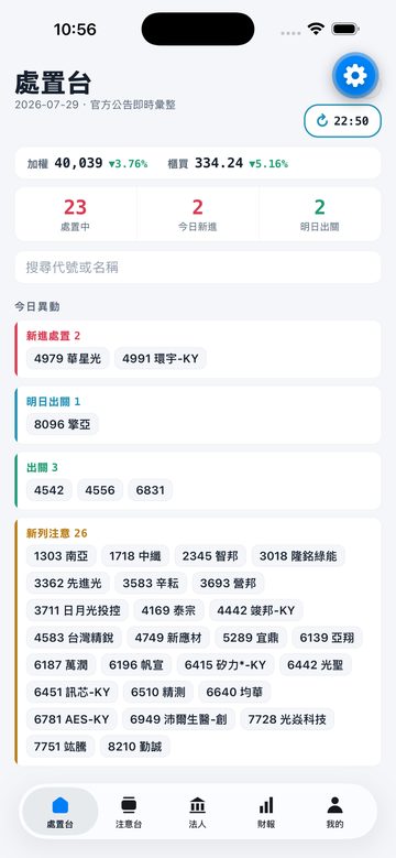 處置雷達 screenshot